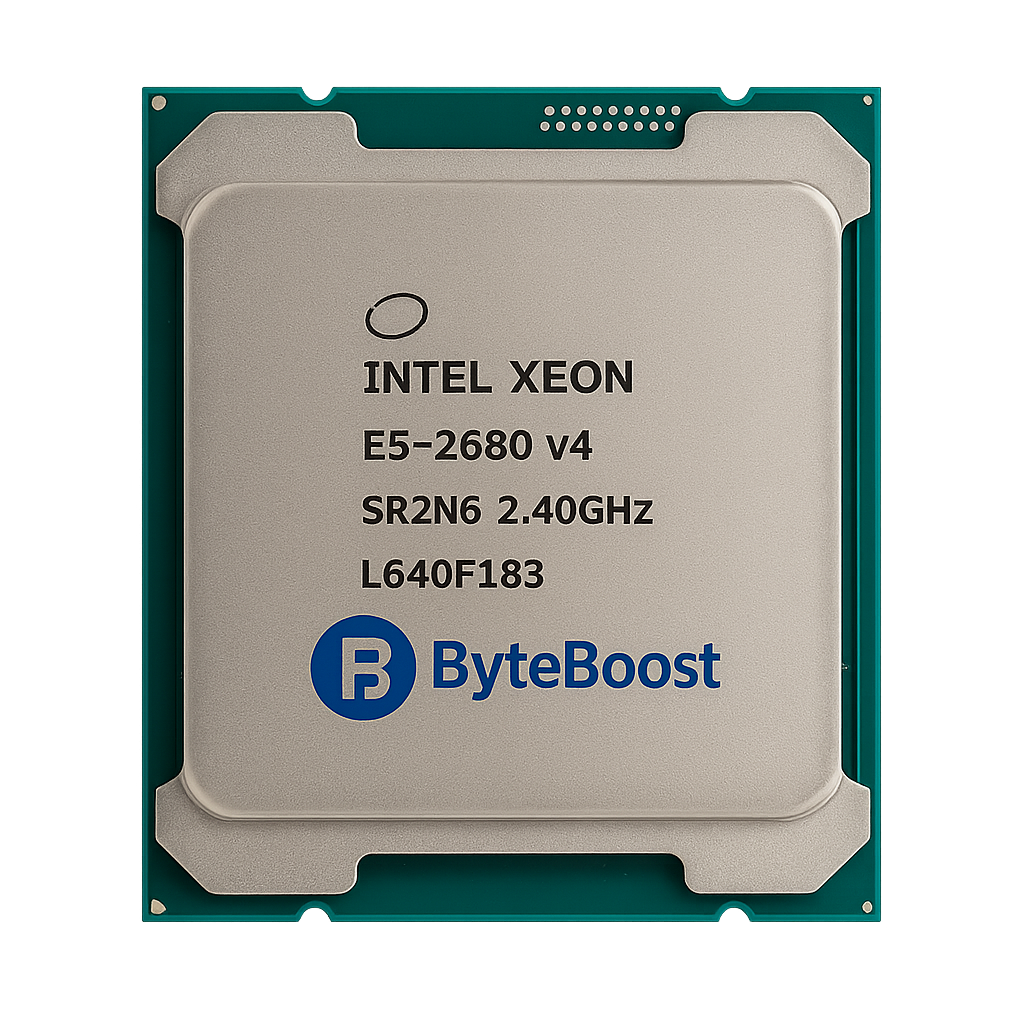 Серверный процессор Intel Xeon E5-2680 v4 крупным планом