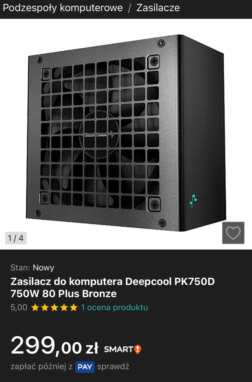 Блок питания Deepcool PK750D